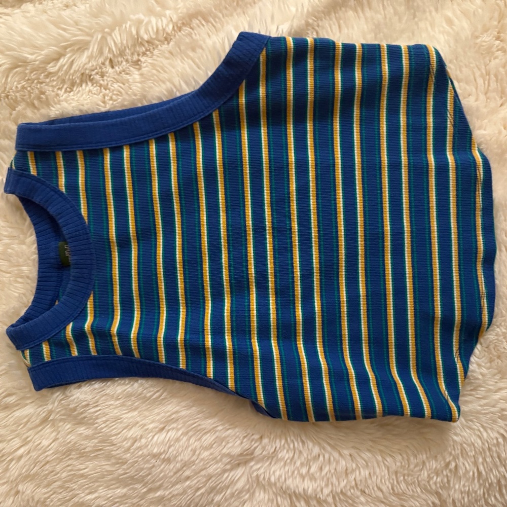 Striped Cropped Tank Top